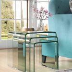 میز کنار مبلی شیشه خم