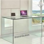 میز اداری شیشه خم مدل MT006