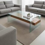 میز جلومبلی رویال شیشه خم